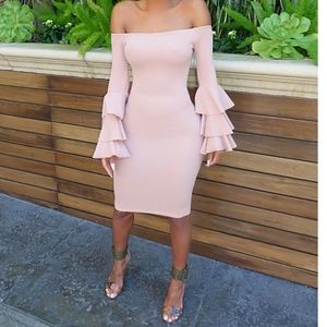 Strapless ruffle dress