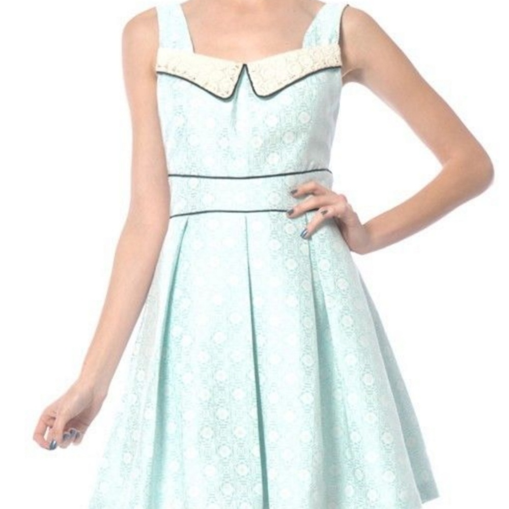 Baby Blue Modern 1950s Dress