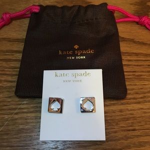 NWT Kate Spade Silver Spade Earrings