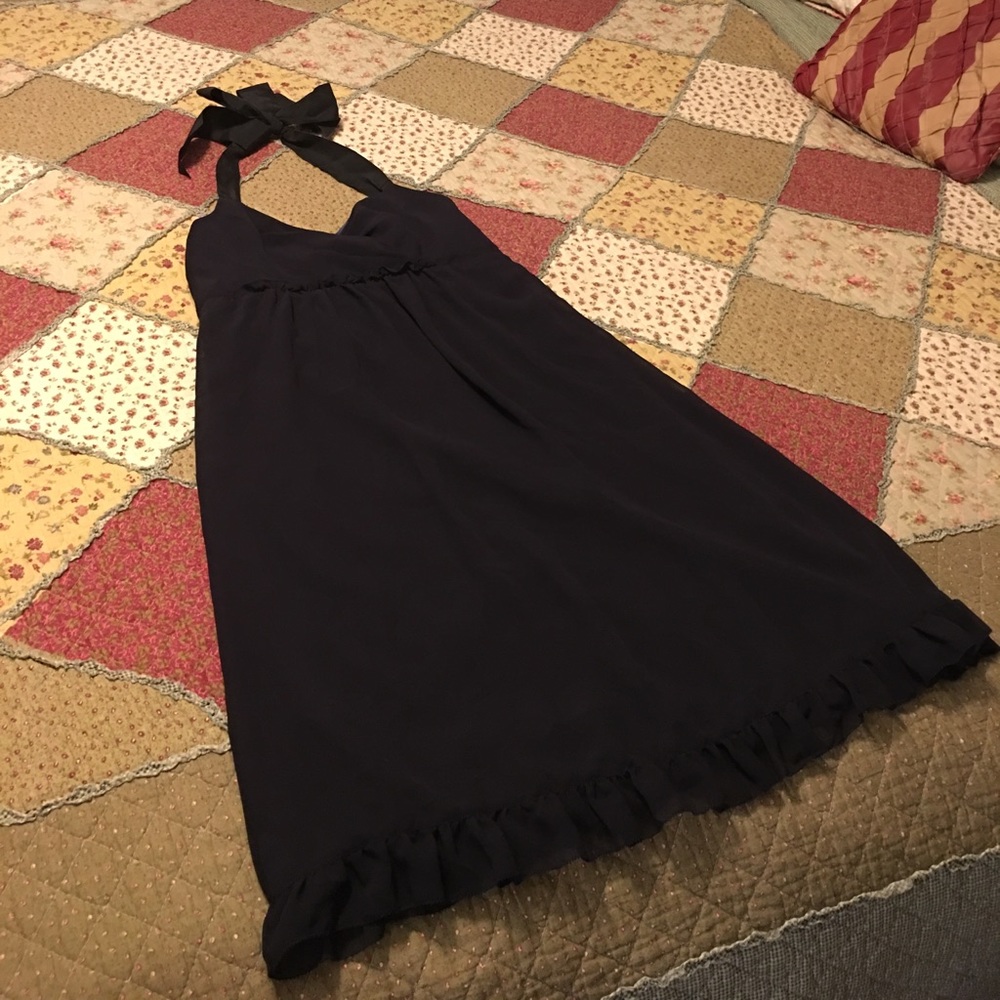 Vera Wang navy blue sleeveless dress 4 NWT