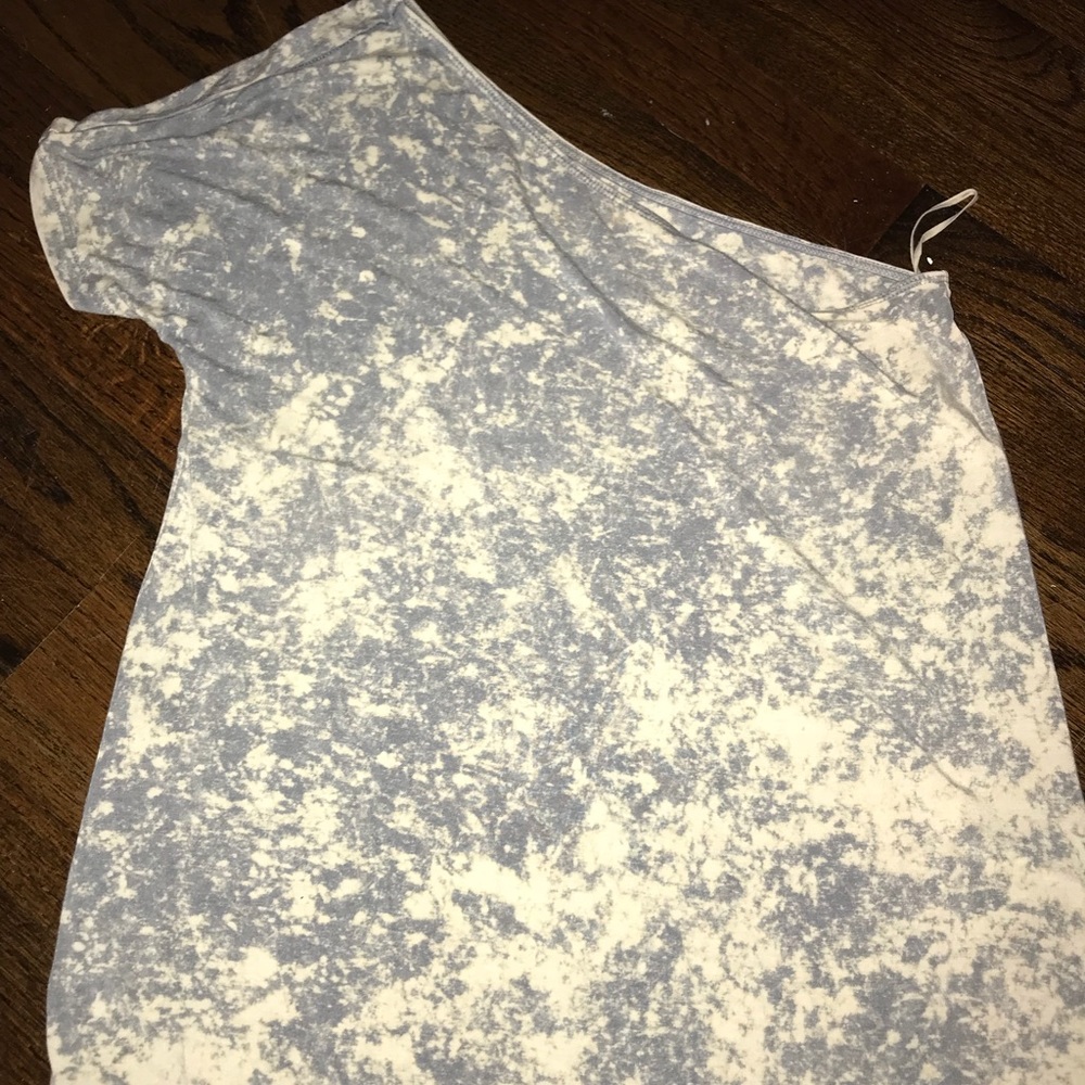 One Shoulder Marbled Shirt