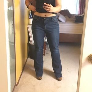 Merona Curvy boot cut dark wash jeans