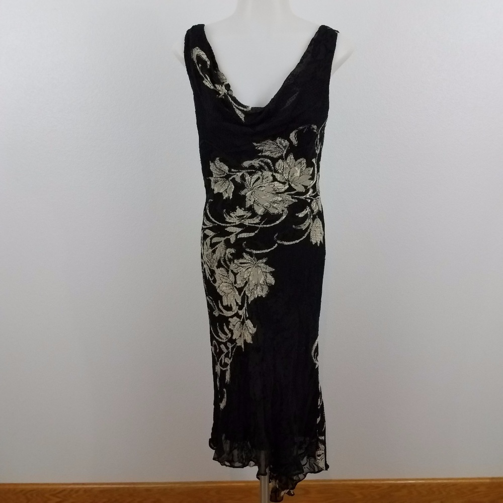 White House Black Market VTG Cowl Dress
