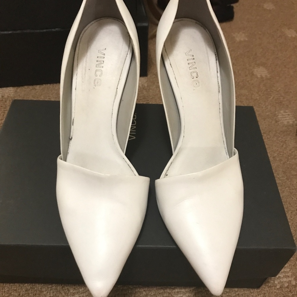 Vince white pumps