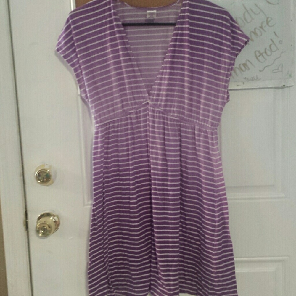 Purple striped dress