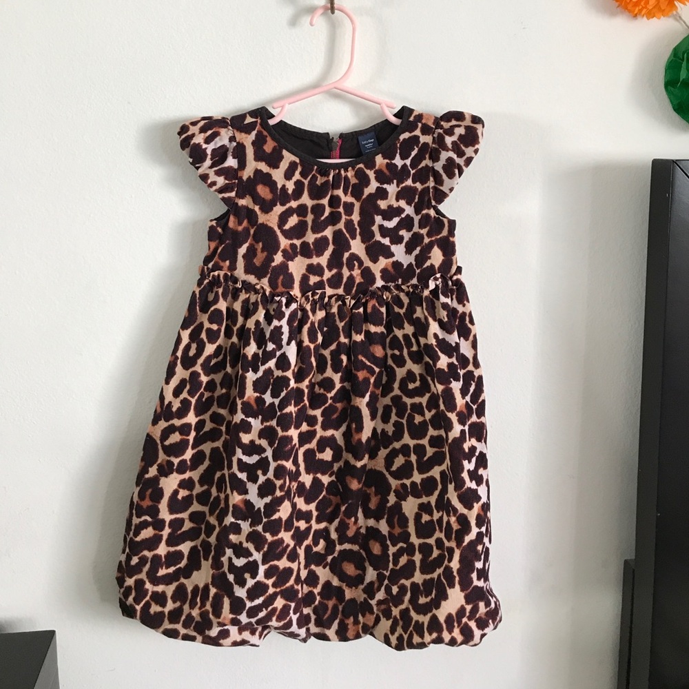 Gap leopard print corduroy dress