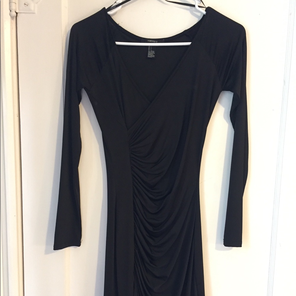 Black Ruched Dress