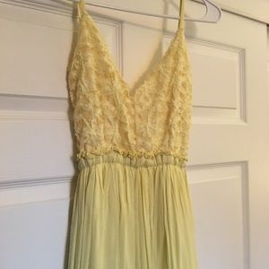 Gorgeous Yellow, Open back Maxi Dress, Size Medium