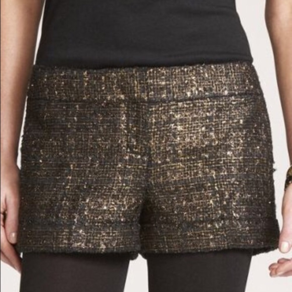 Gold & Black Tweed Express Shorts!