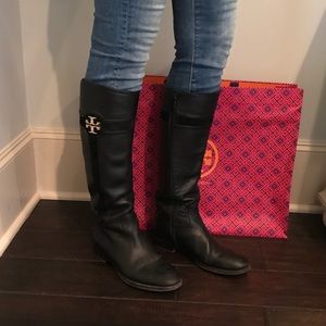 Black Tory Burch Riding Boots