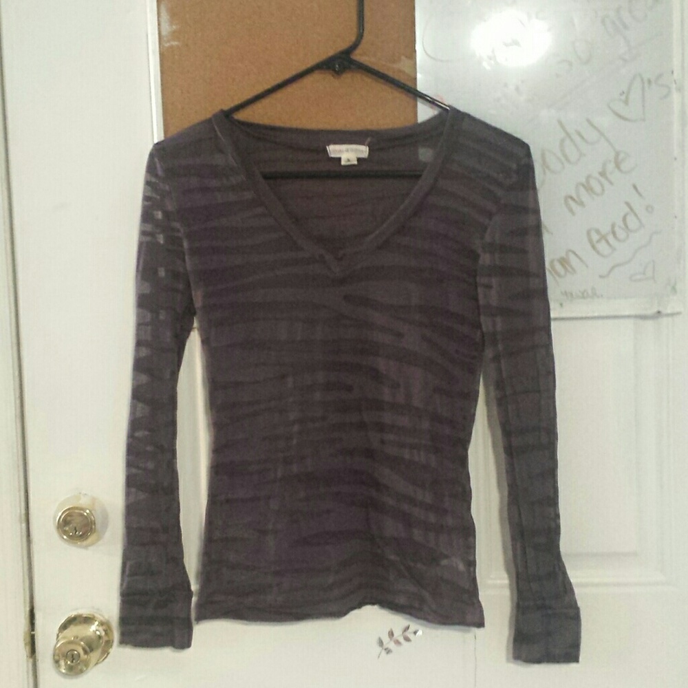 See through vee neck tee