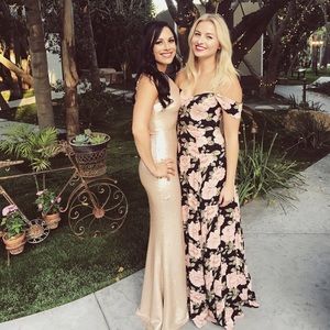 Lulus all rose gold sequin gown.