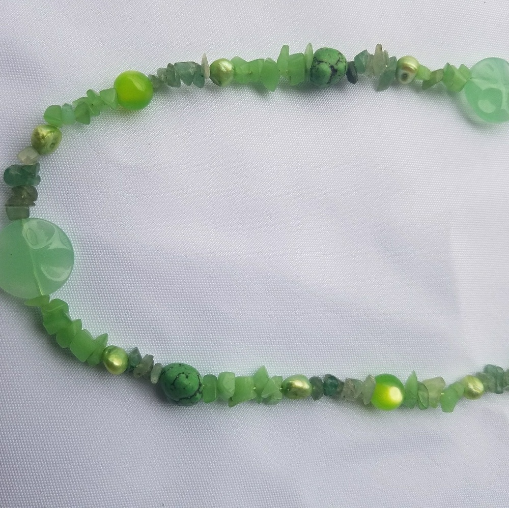 Long Jade Green Necklace