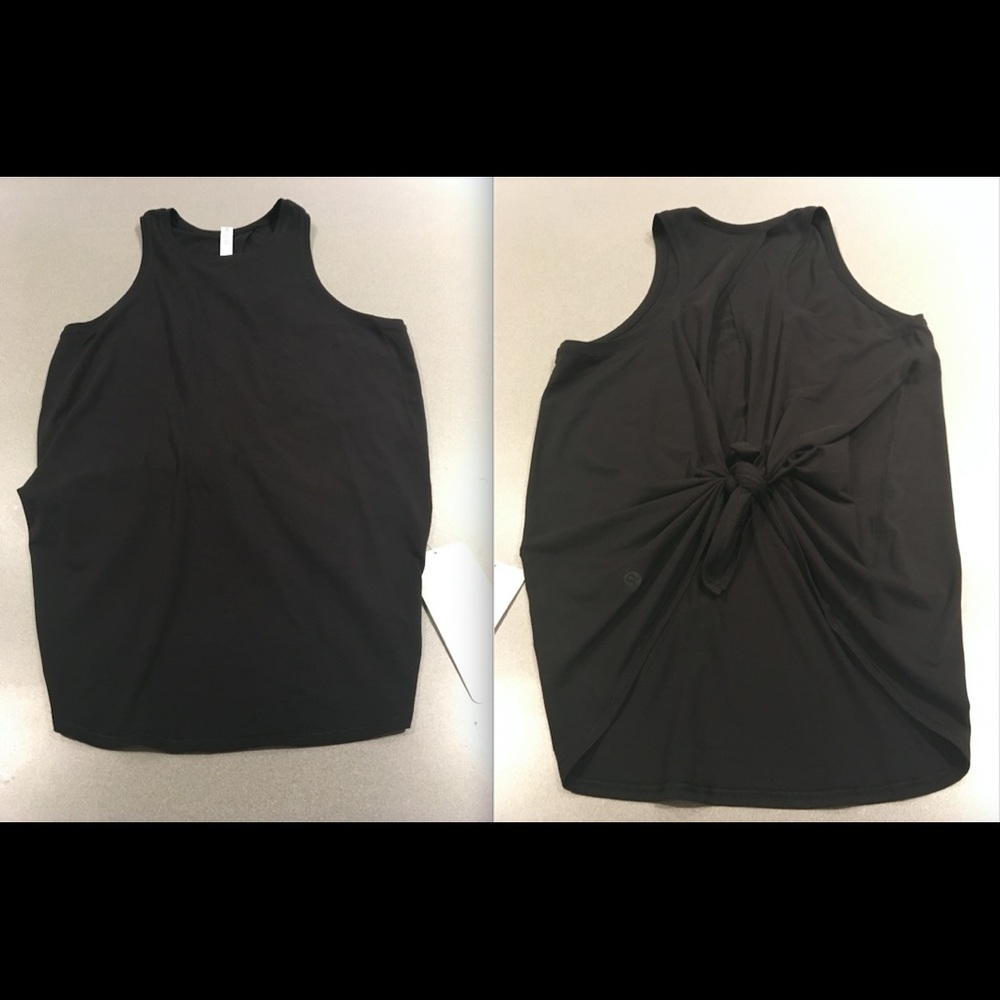 Lululemon All Tied Up Tank in Black sz 8, 10 NWT - Picture 2 of 2