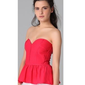 Parker silk bustier staples top