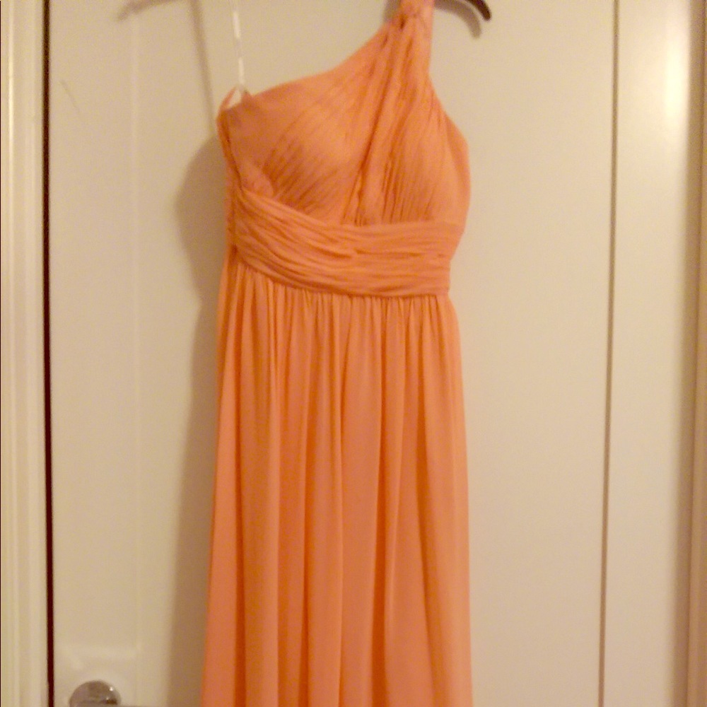 Size 2, floor length, peach Donna Morgan dress