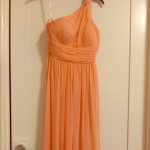 Size 2, floor length, peach Donna Morgan dress