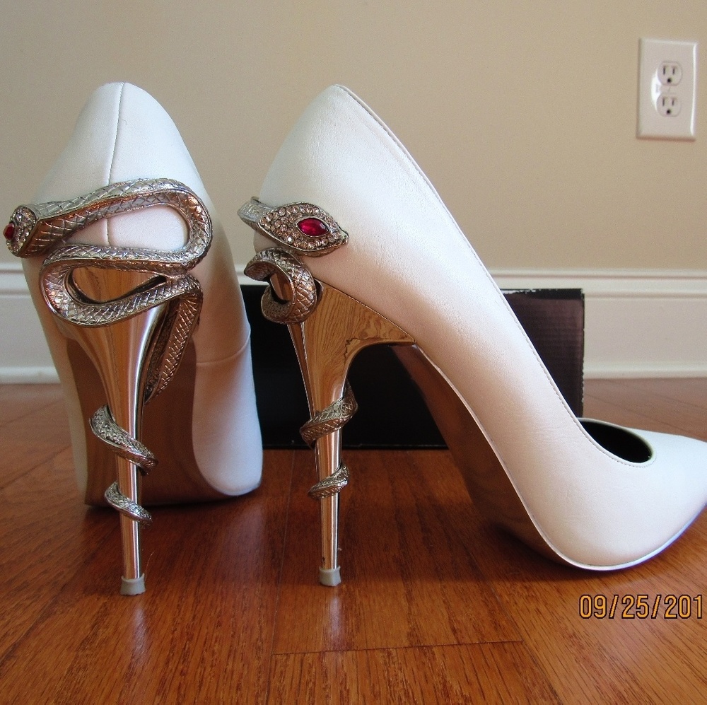 White Snake Heels