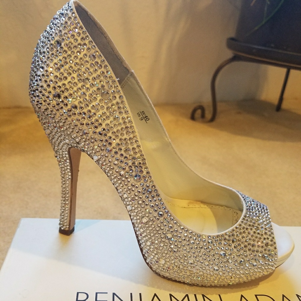 Benjamin Adams Crystal Peekaboo heels