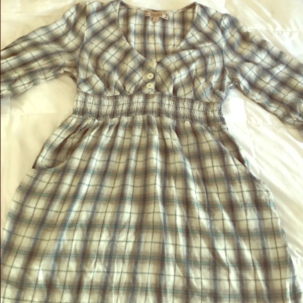 Blue & White Plaid Dress