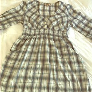 Blue & White Plaid Dress