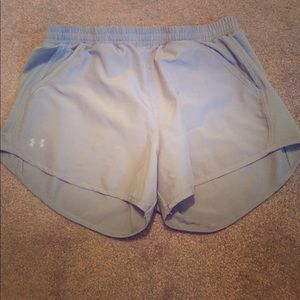 Gray under armour athletic shorts
