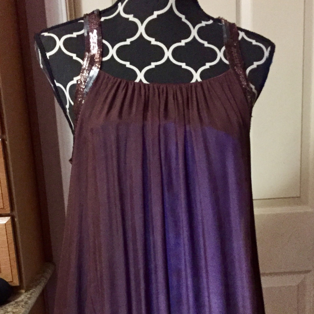 Rohit Gandhi + Rahul Khanna Brown 100% Silk Dress