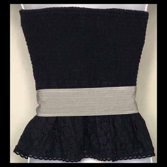 Abercrombie Navy Lace Strapless Top - Picture 2 of 4