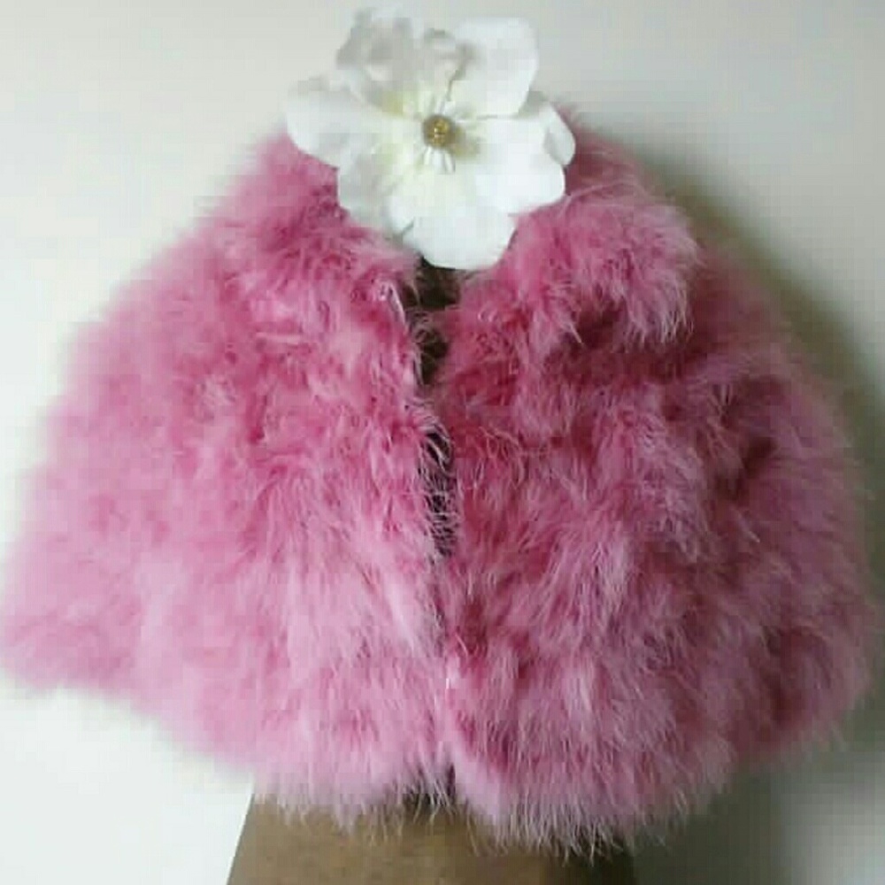 Pink Feather Cape GLAM
