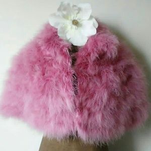 Pink Feather Cape GLAM