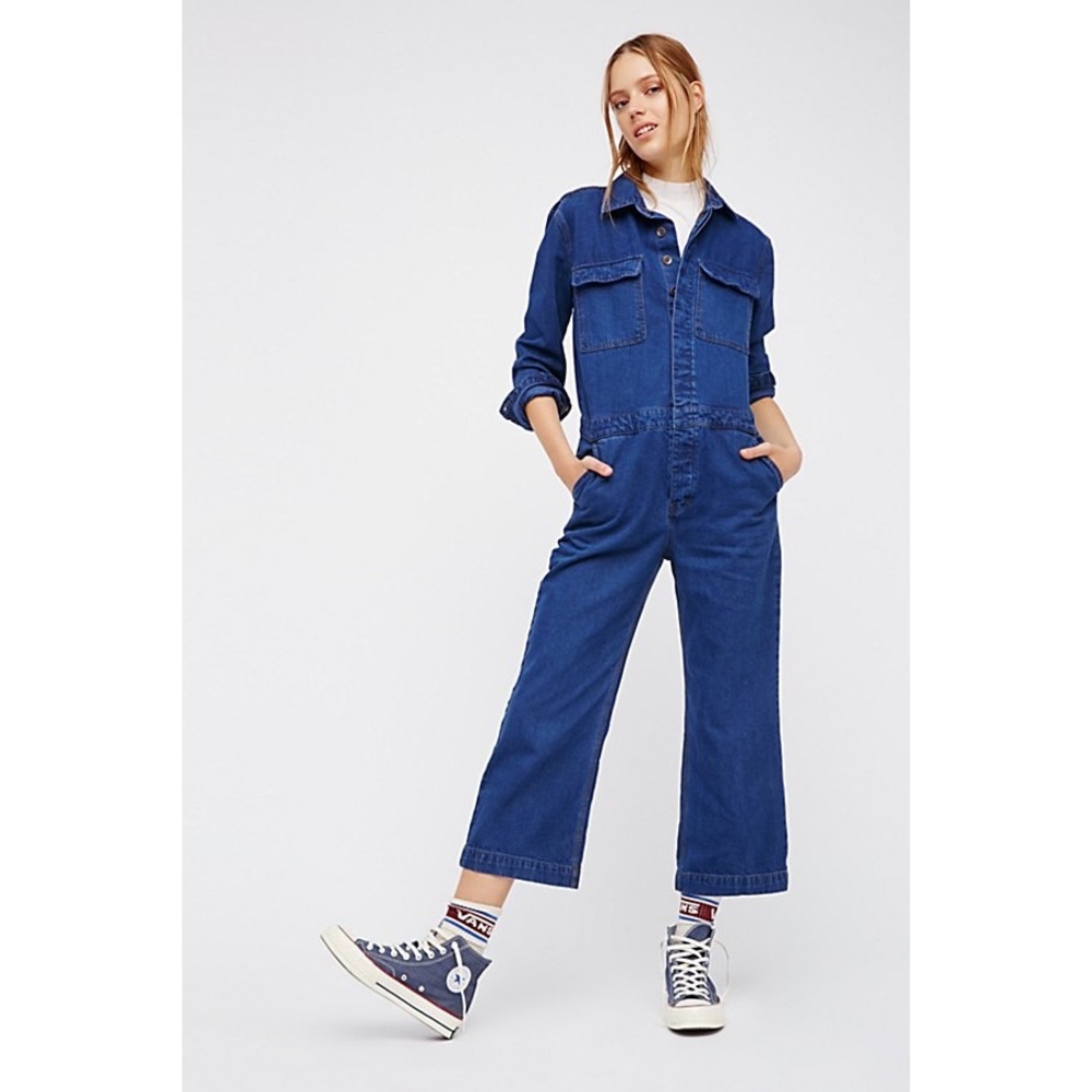 FP BLACK Denim Jumpsuit / Coverall / Overall