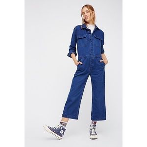 FP BLACK Denim Jumpsuit / Coverall / Overall