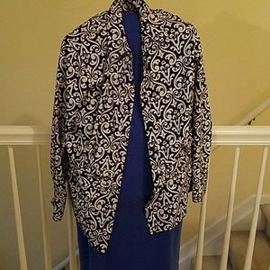 Black and white blouse