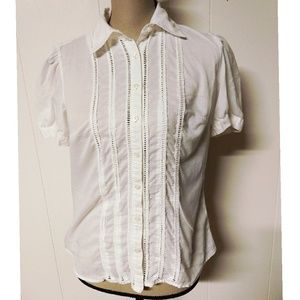 White Anne  Taylor loft button down