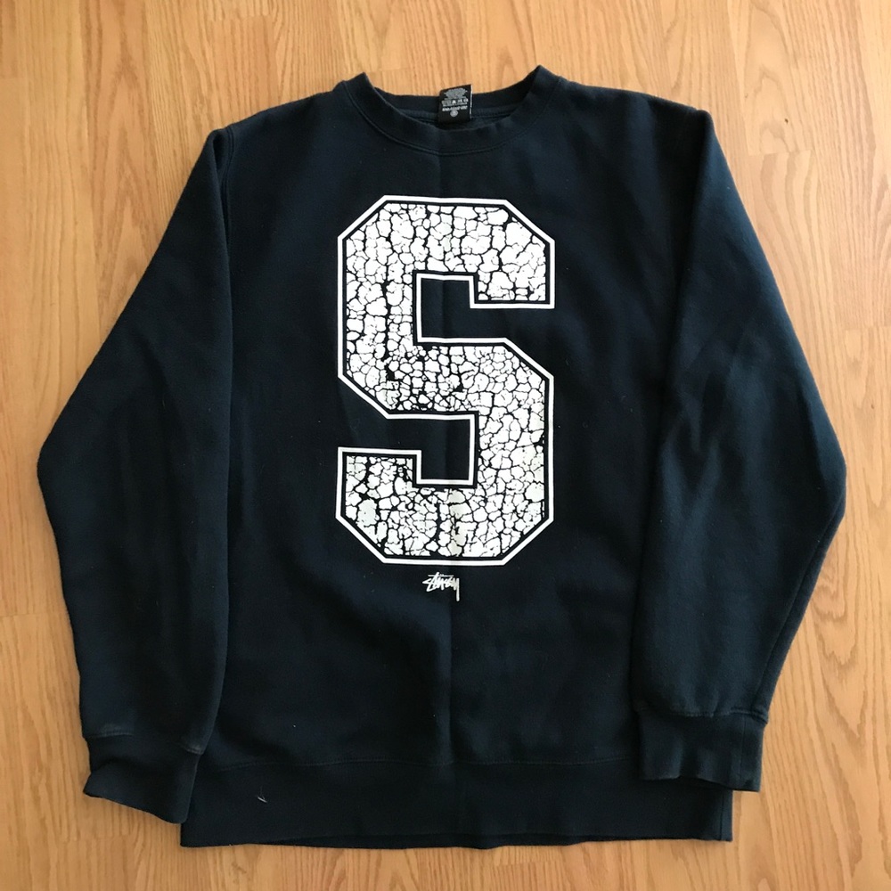 STUSSY CREWNECK snake print #80 dark navy blue