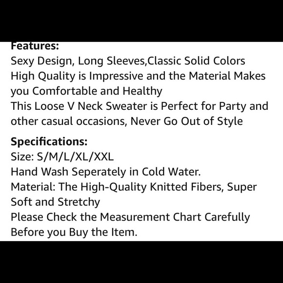 LAST 1 Grey XL❤️Loose V-neck Sweater - Picture 3 of 5