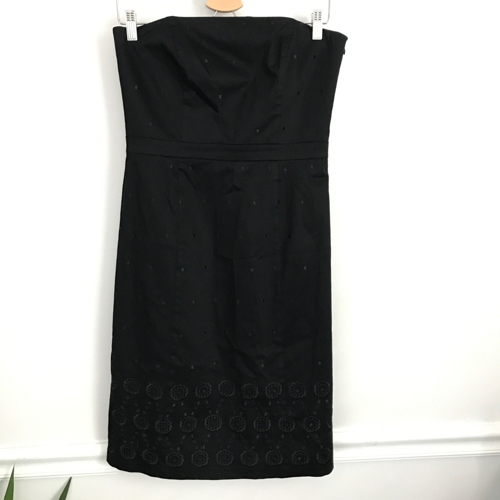 Ann Taylor Strapless Embroidered Dress