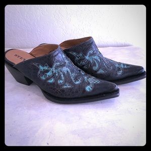 STETSON Handmade Original Leather Python Mules