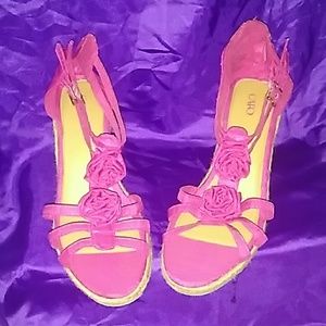 Beautiful rose accent wedges