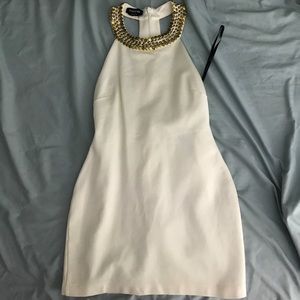 Cream and gold dress