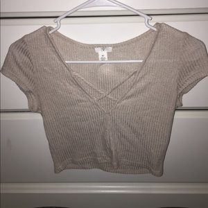 Criss cross crop top