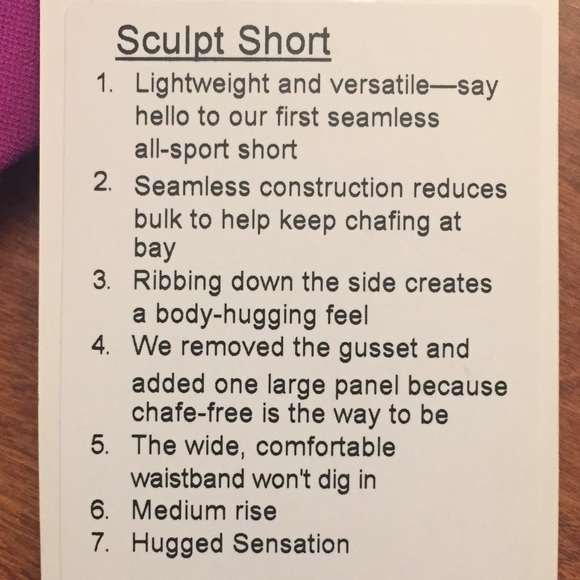 NEW Lululemon Sculpt Short - Picture 5 of 5