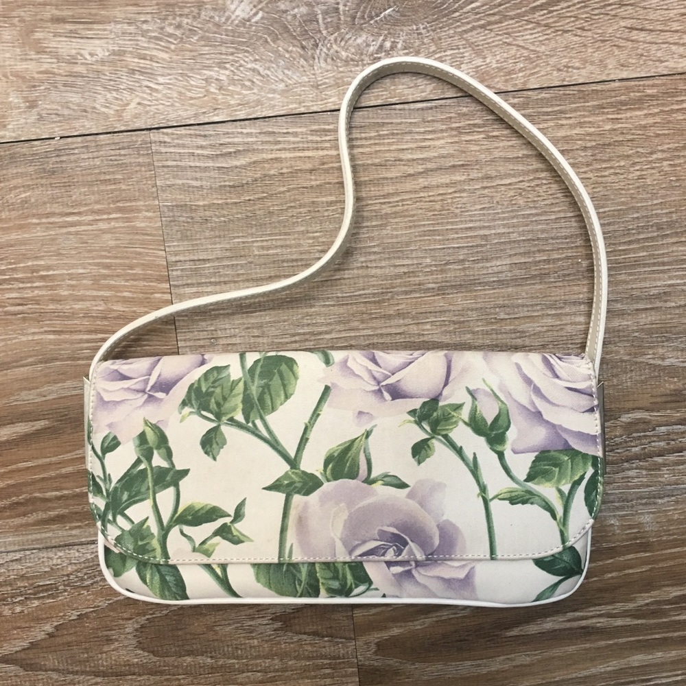 Dolce and Gabanna white floral purse/clutch