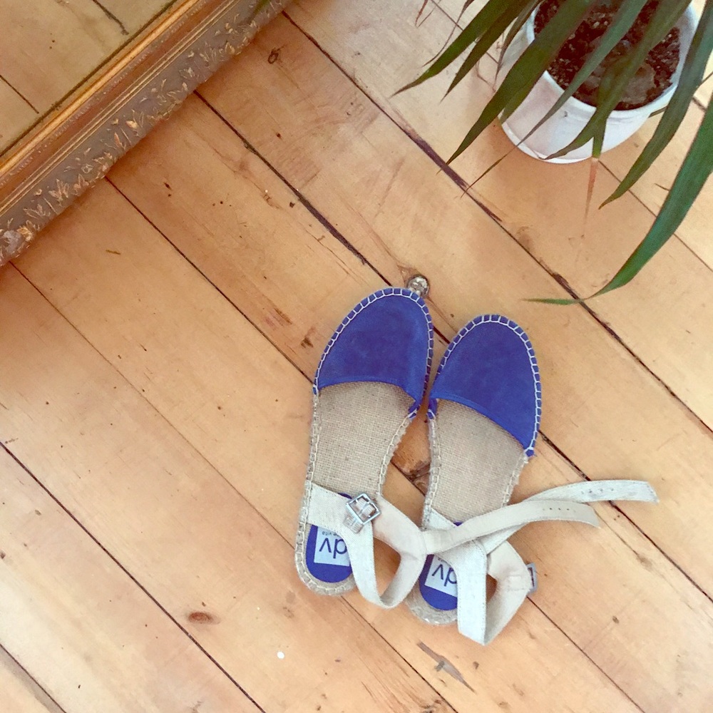Dolce Vita Blue Espadrille Flats