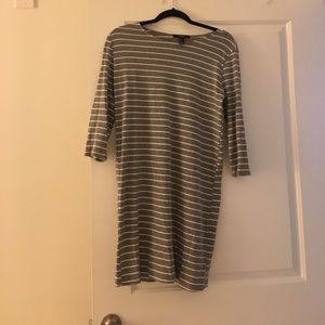 SUPER CUTE GREY STRIPED Forever 21 DRESS