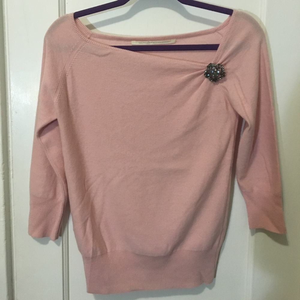 Twelfth st. by Cynthia Vincent light pink sweater