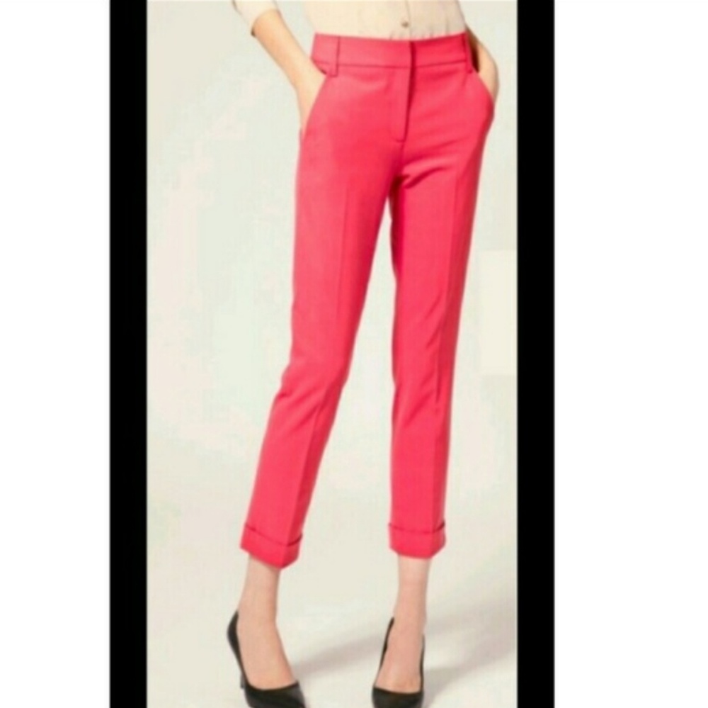 J. Crew Cafe Capri in Pink Wool 0P