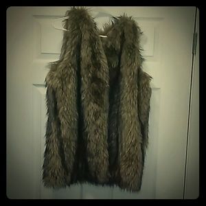 Faux fur XL vest