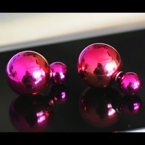 ☀️ Multi-Tone Pink Double Ball Stud Earrings
