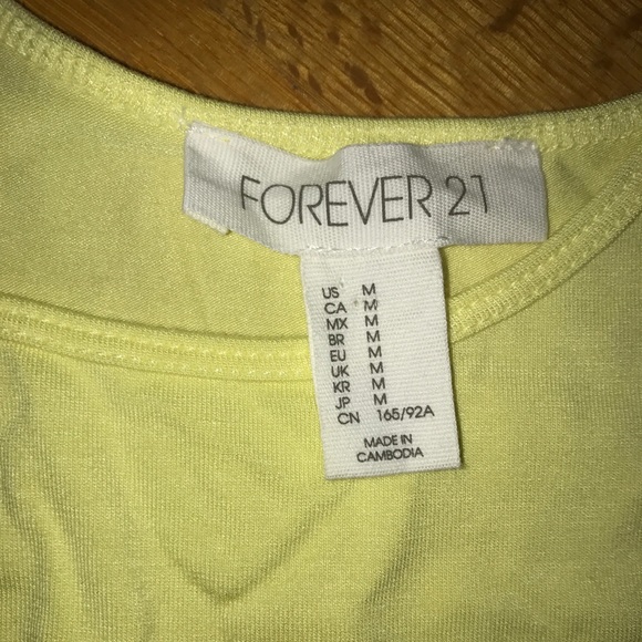 Yellow Forever 21 tank top - Picture 2 of 2